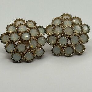 Opal costume statement earrings